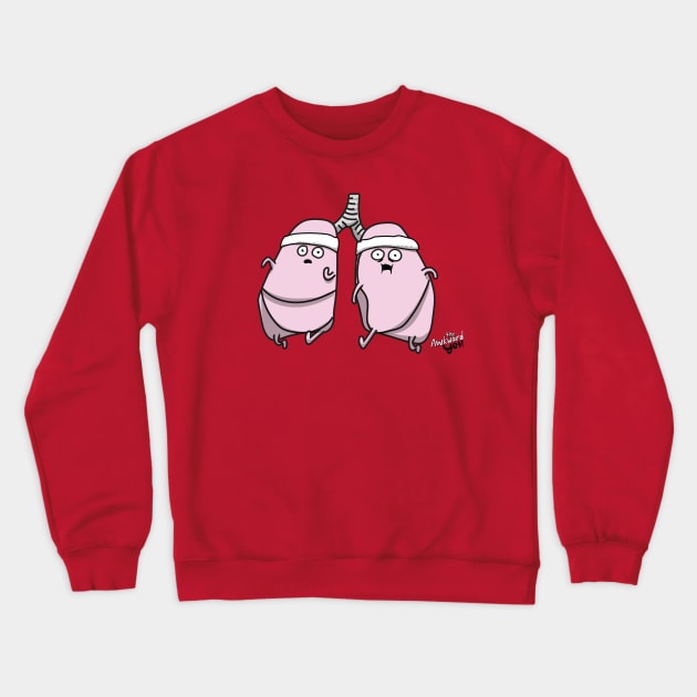 Running Lungs Crewneck Sweatshirt by the Awkward Yeti